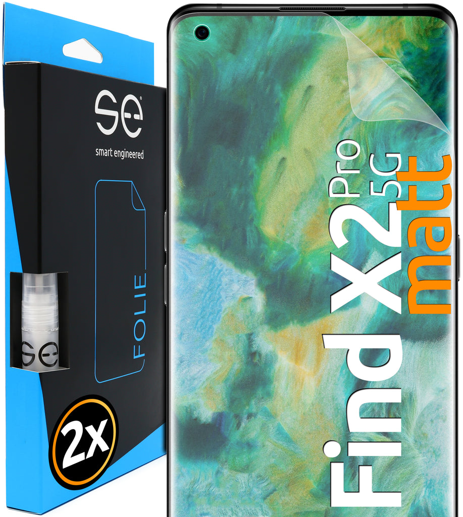 2x se® 3D Schutzfolie (entspiegelt) Oppo Find X2 Pro 5G