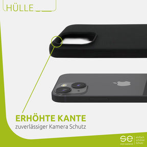 1x se® Soft-Cover Schutzhülle (matt-schwarz) Apple iPhone 13